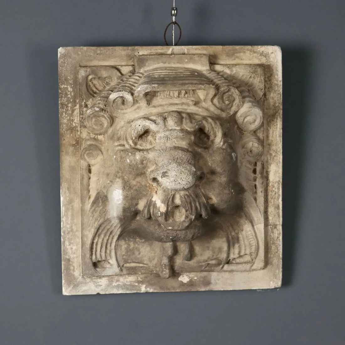Antique Tile Plaster Feral Decorations Italy XIX Century - Italy, XIX Century | Antiques | Stones Irons & Garden Furnishings