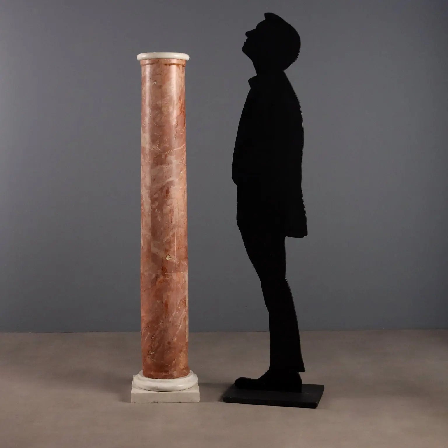 Column in Verona Red Marble Veneer - Italy, 20th Century