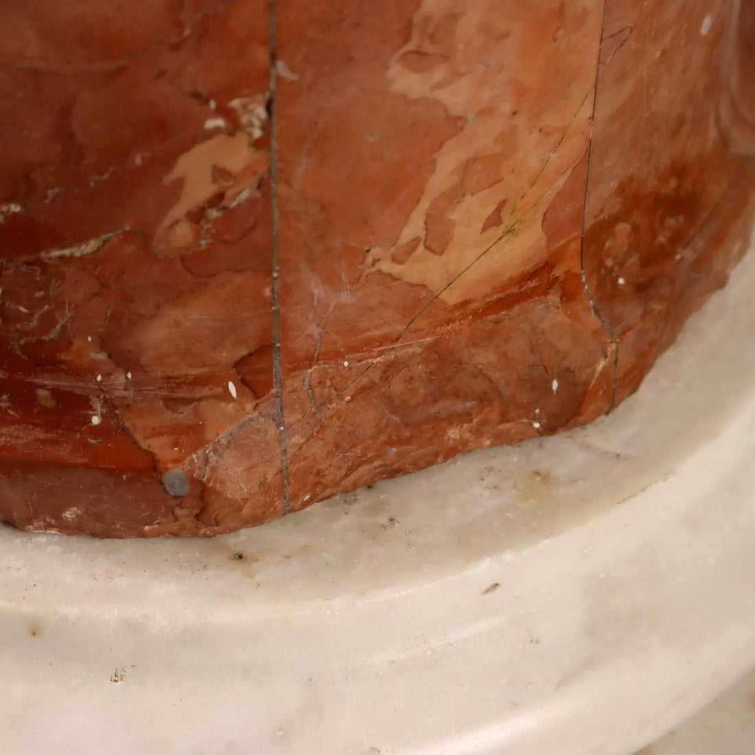 Column in Verona Red Marble Veneer - Italy, 20th Century