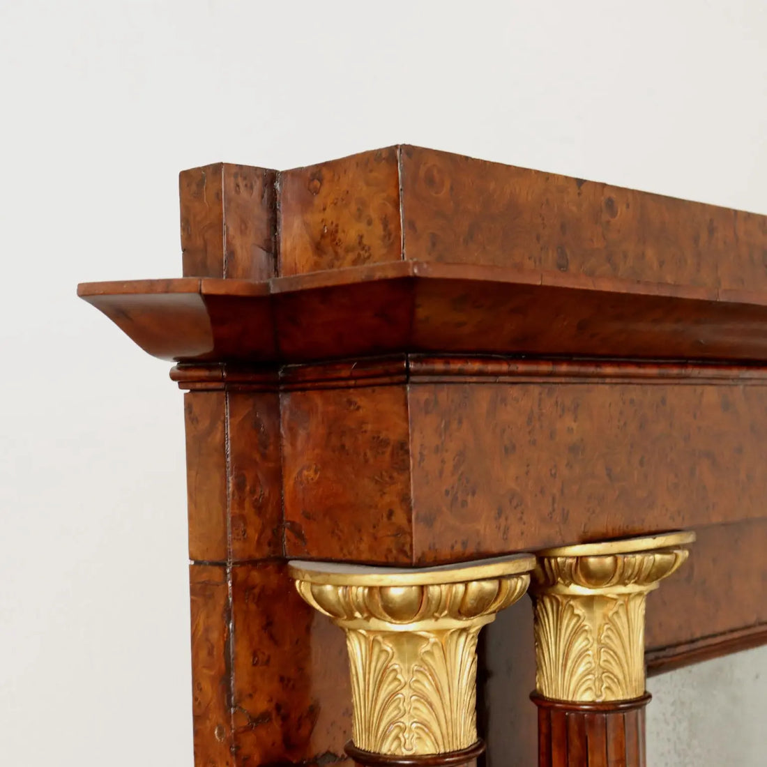 Antique Fireplace Charles X Elm Paolo Moschini (Attr.) XIX Century