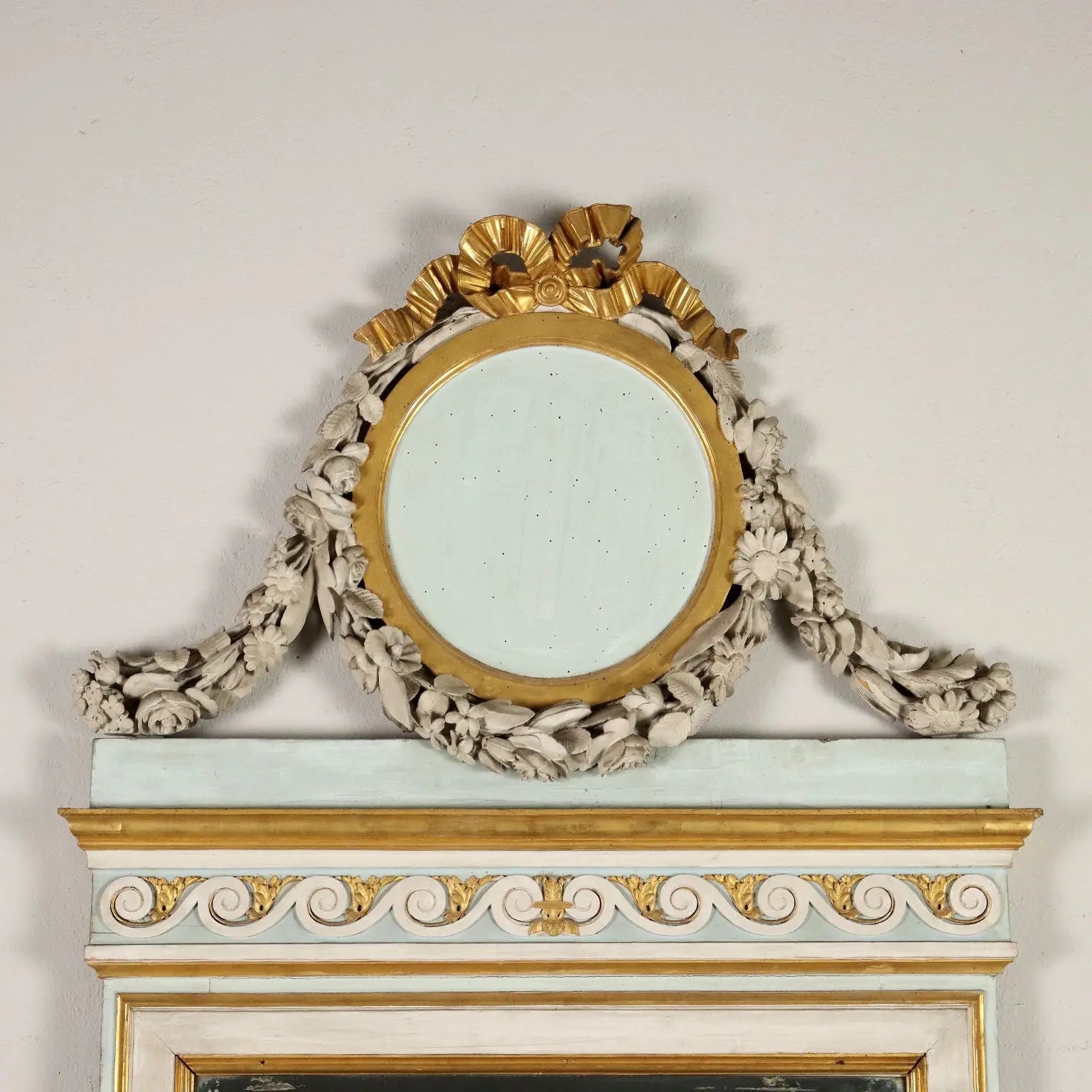 Antique Mirror Neoclassical Carved Wood Italy XVIII Century