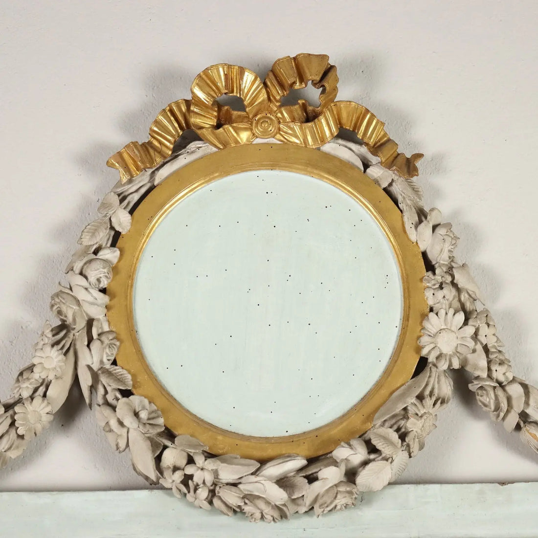Antique Mirror Neoclassical Carved Wood Italy XVIII Century