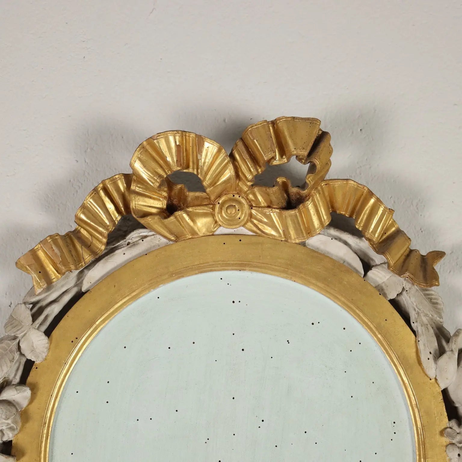 Antique Mirror Neoclassical Carved Wood Italy XVIII Century