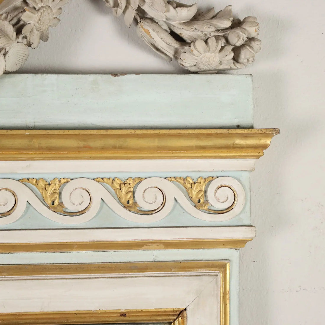 Antique Mirror Neoclassical Carved Wood Italy XVIII Century