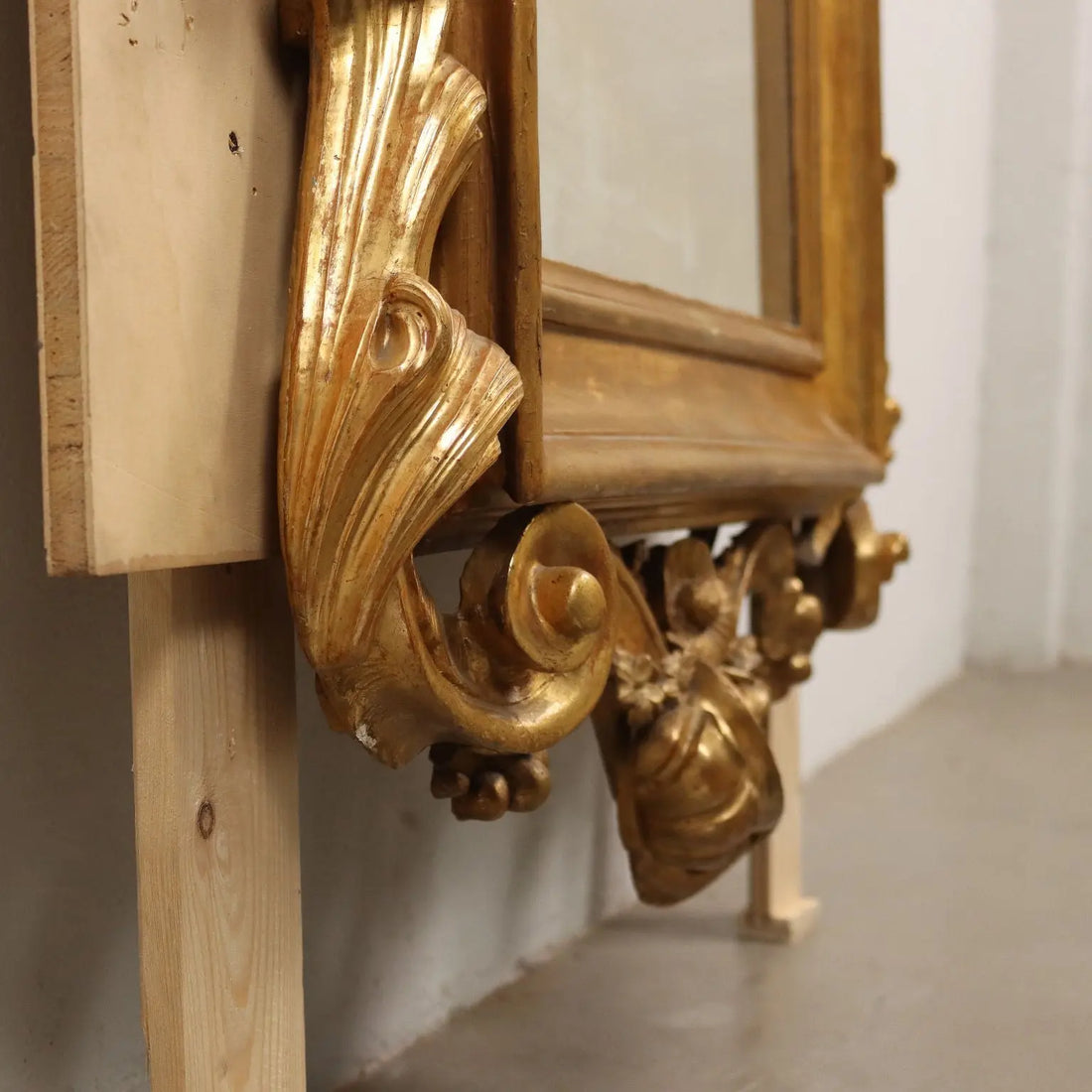 Ancient Eclectic Mirror Gilded Wood Italy XIX Century Framed - Italy, Second Half of the XIX Century | Antiques | Mirrors & Frames