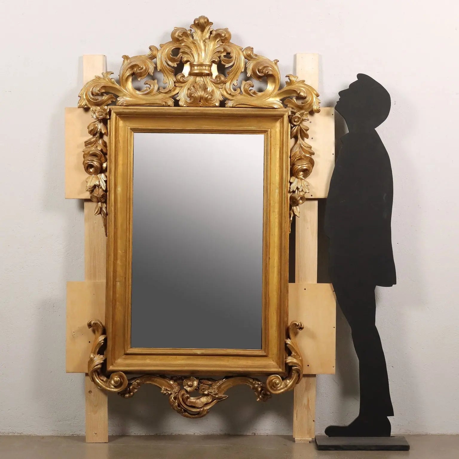 Ancient Eclectic Mirror Gilded Wood Italy XIX Century Framed - Italy, Second Half of the XIX Century | Antiques | Mirrors & Frames