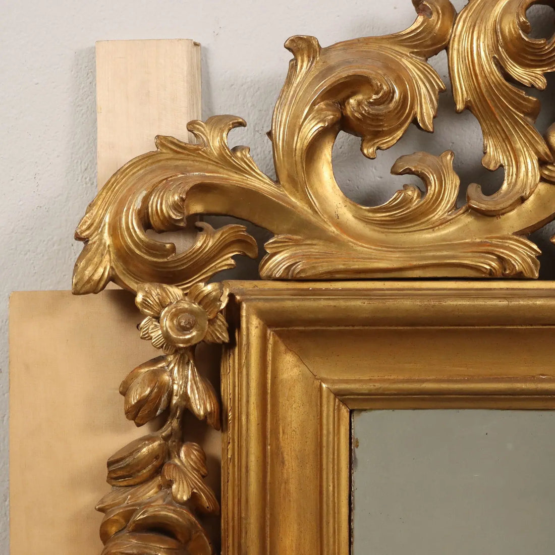 Ancient Eclectic Mirror Gilded Wood Italy XIX Century Framed - Italy, Second Half of the XIX Century | Antiques | Mirrors & Frames