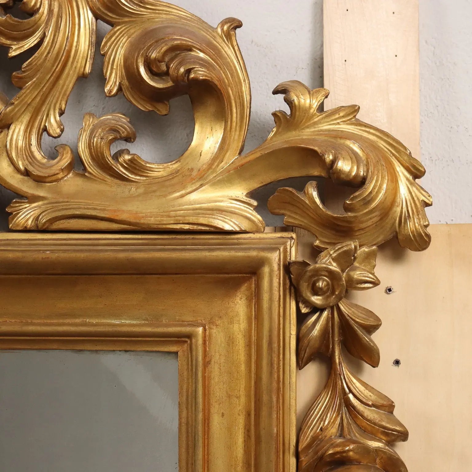 Ancient Eclectic Mirror Gilded Wood Italy XIX Century Framed - Italy, Second Half of the XIX Century | Antiques | Mirrors & Frames