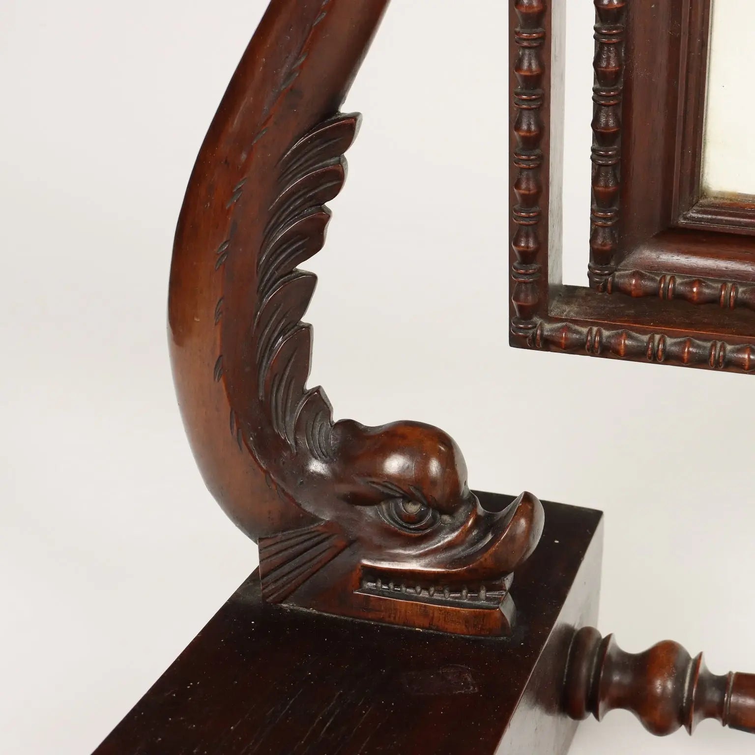 Luigi Filippo Vanity Mirror in Mahogany - 19th Century