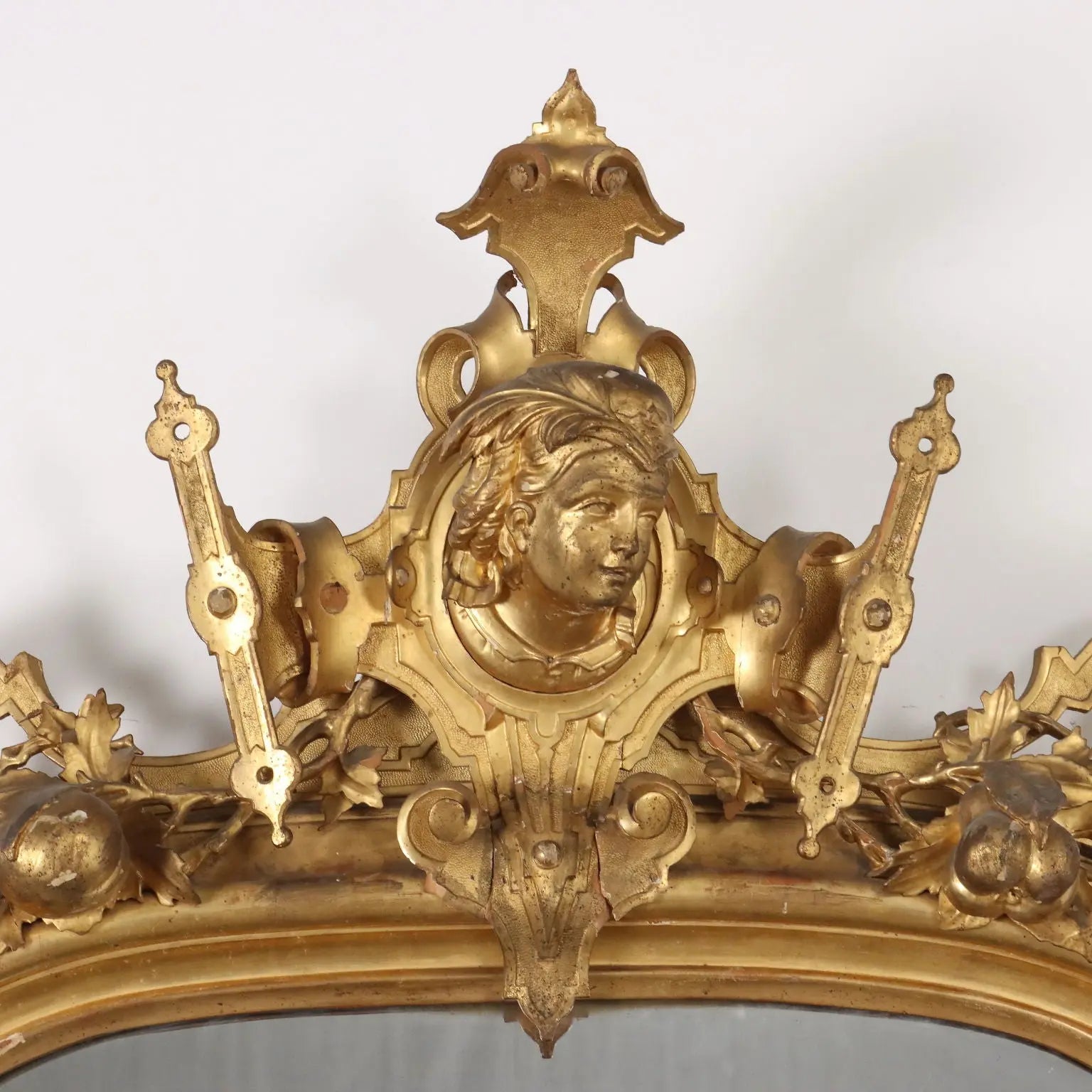 Antique Mirror Umbertino Swiss Pine Italy XIX Century - Large Mirror | Antiques | Mirrors & Frames