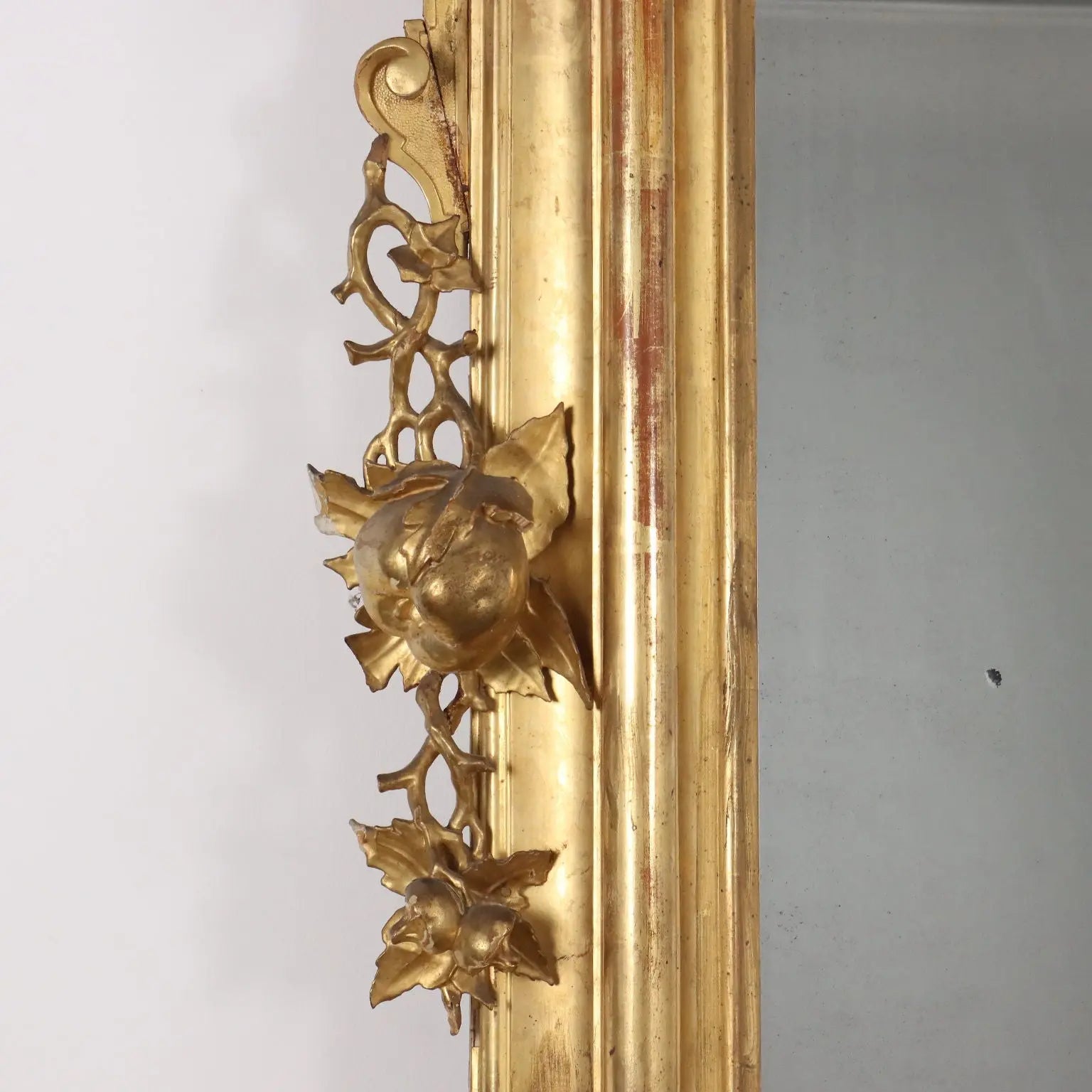 Antique Mirror Umbertino Swiss Pine Italy XIX Century - Large Mirror | Antiques | Mirrors & Frames