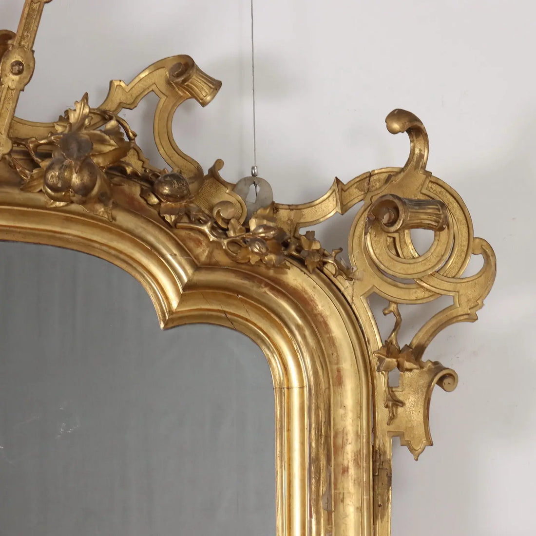 Antique Mirror Umbertino Swiss Pine Italy XIX Century - Large Mirror | Antiques | Mirrors & Frames