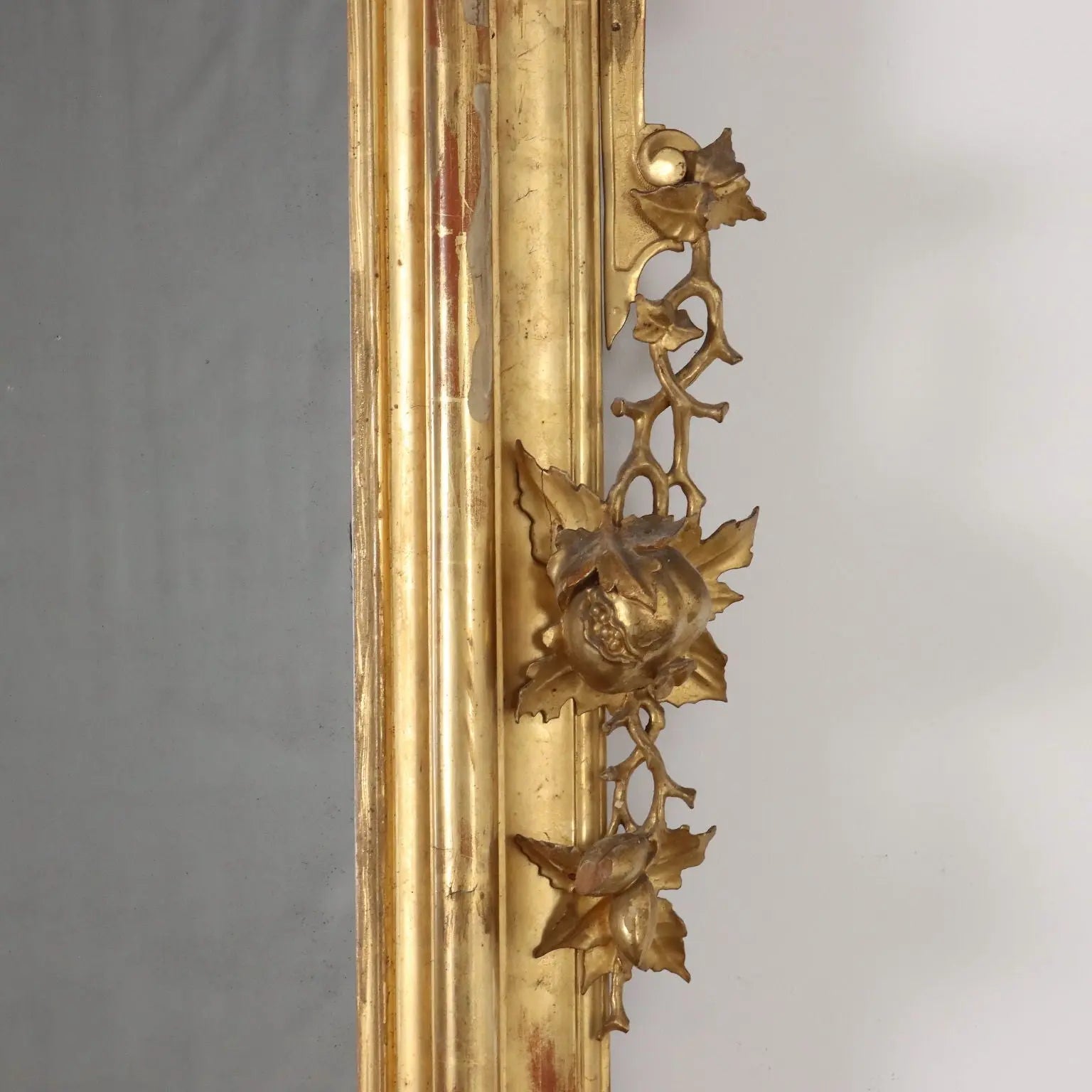Antique Mirror Umbertino Swiss Pine Italy XIX Century - Large Mirror | Antiques | Mirrors & Frames
