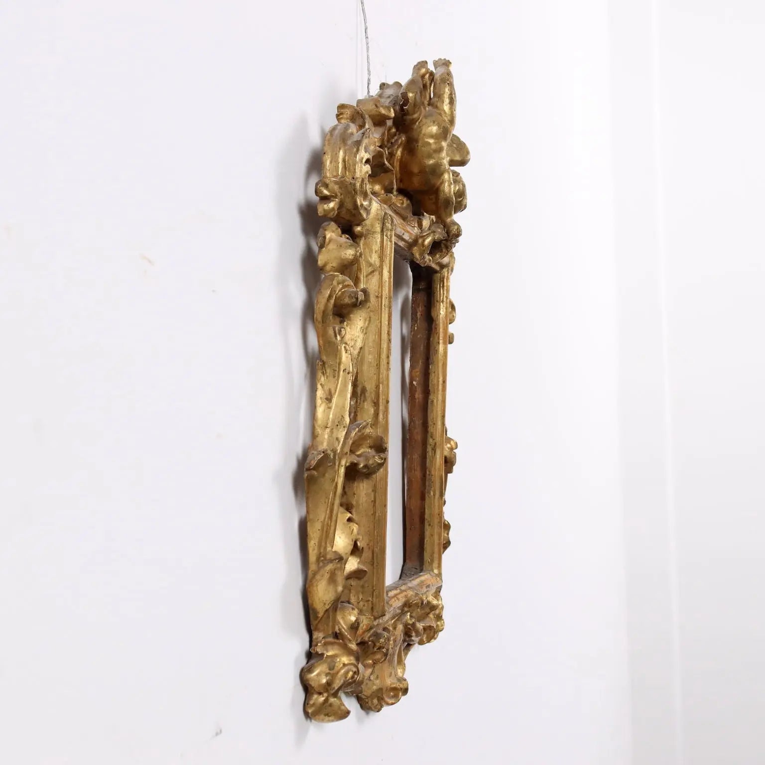 Antique Frame Baroque Style Gilded Linden Wood Italy XVIII Century - Baroque Frame | Antiques | Mirrors & Frames