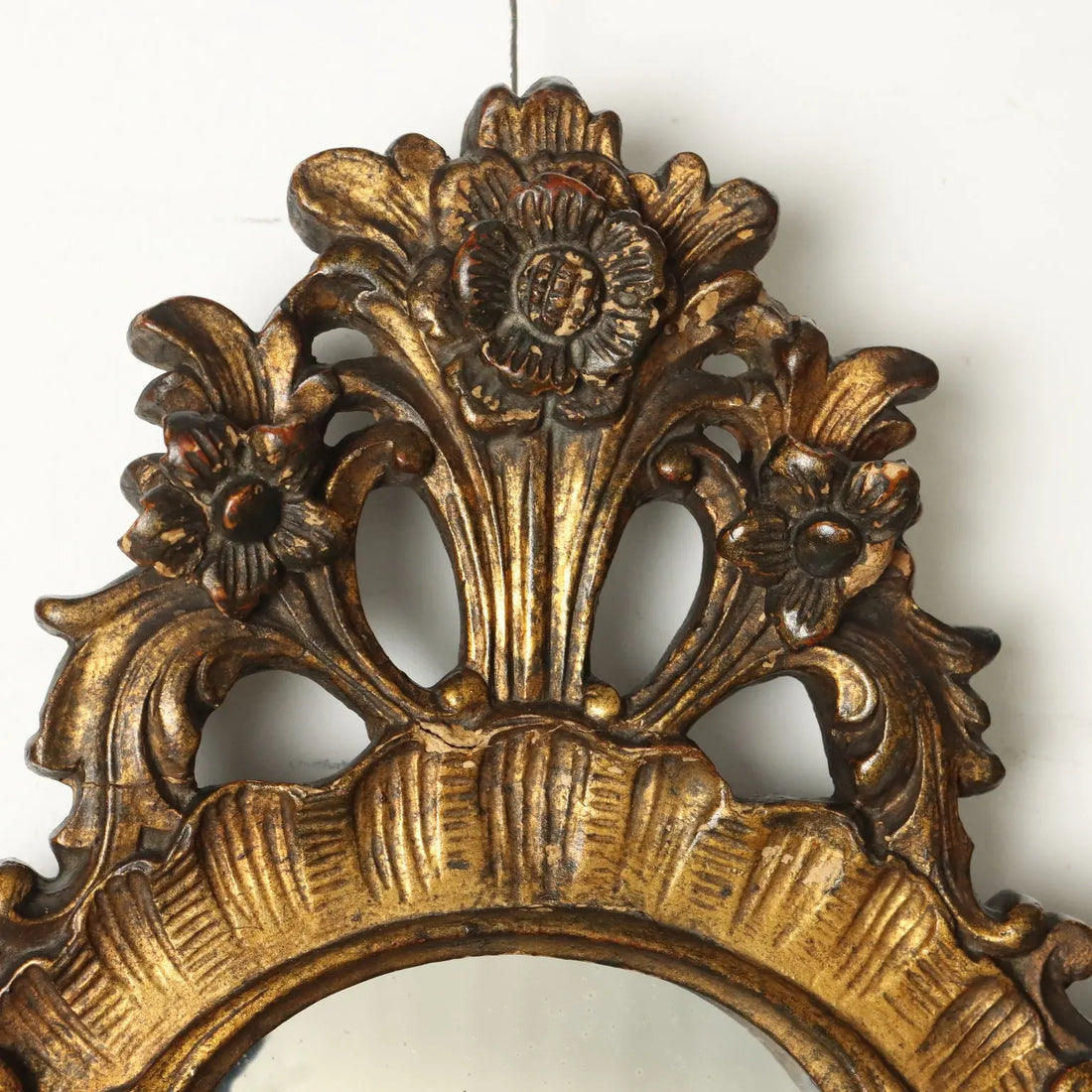 Antique Mirror Rococo Style Gilded Linden Decorations XX Century - Small Mirror | Antiques | Mirrors & Frames