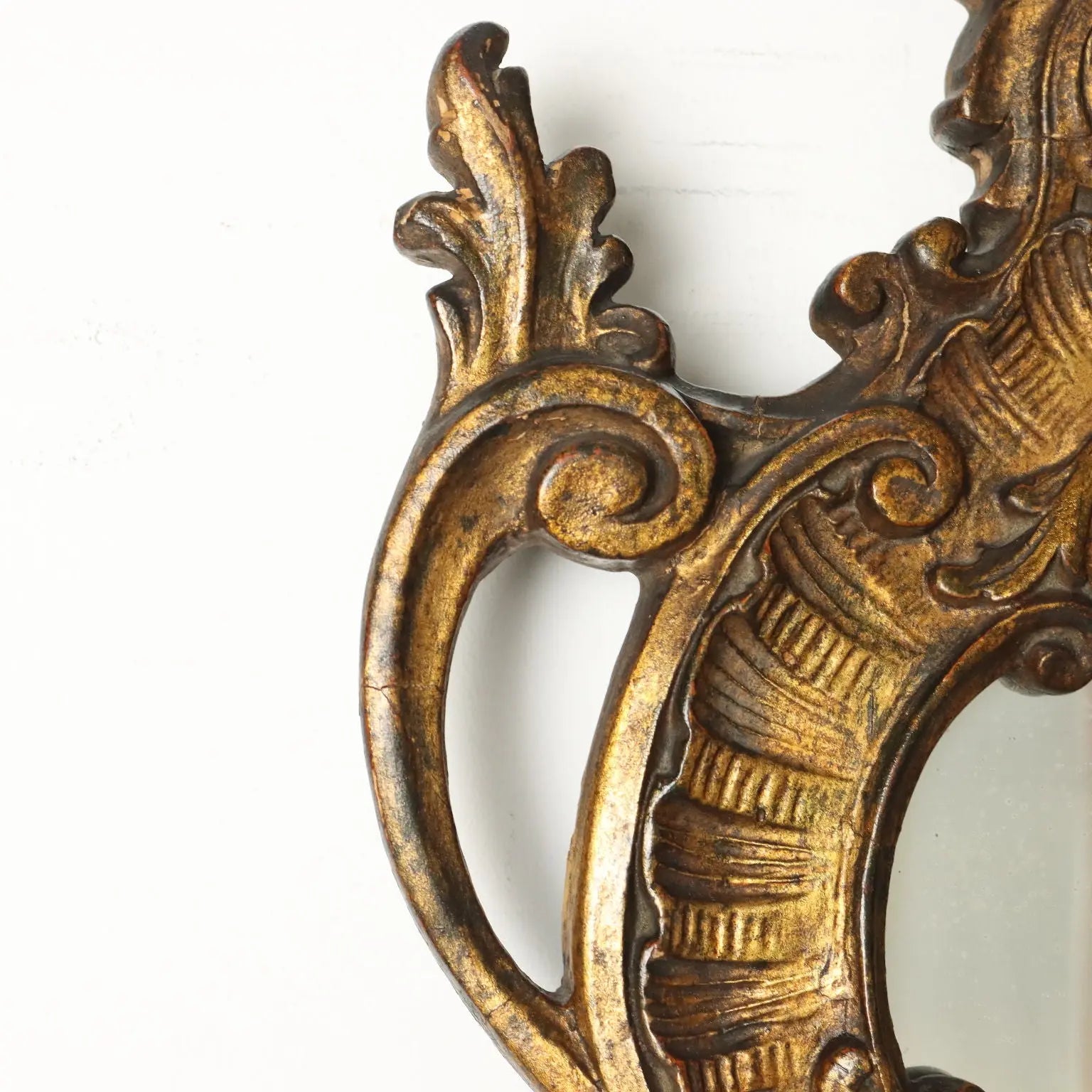 Antique Mirror Rococo Style Gilded Linden Decorations XX Century - Small Mirror | Antiques | Mirrors & Frames