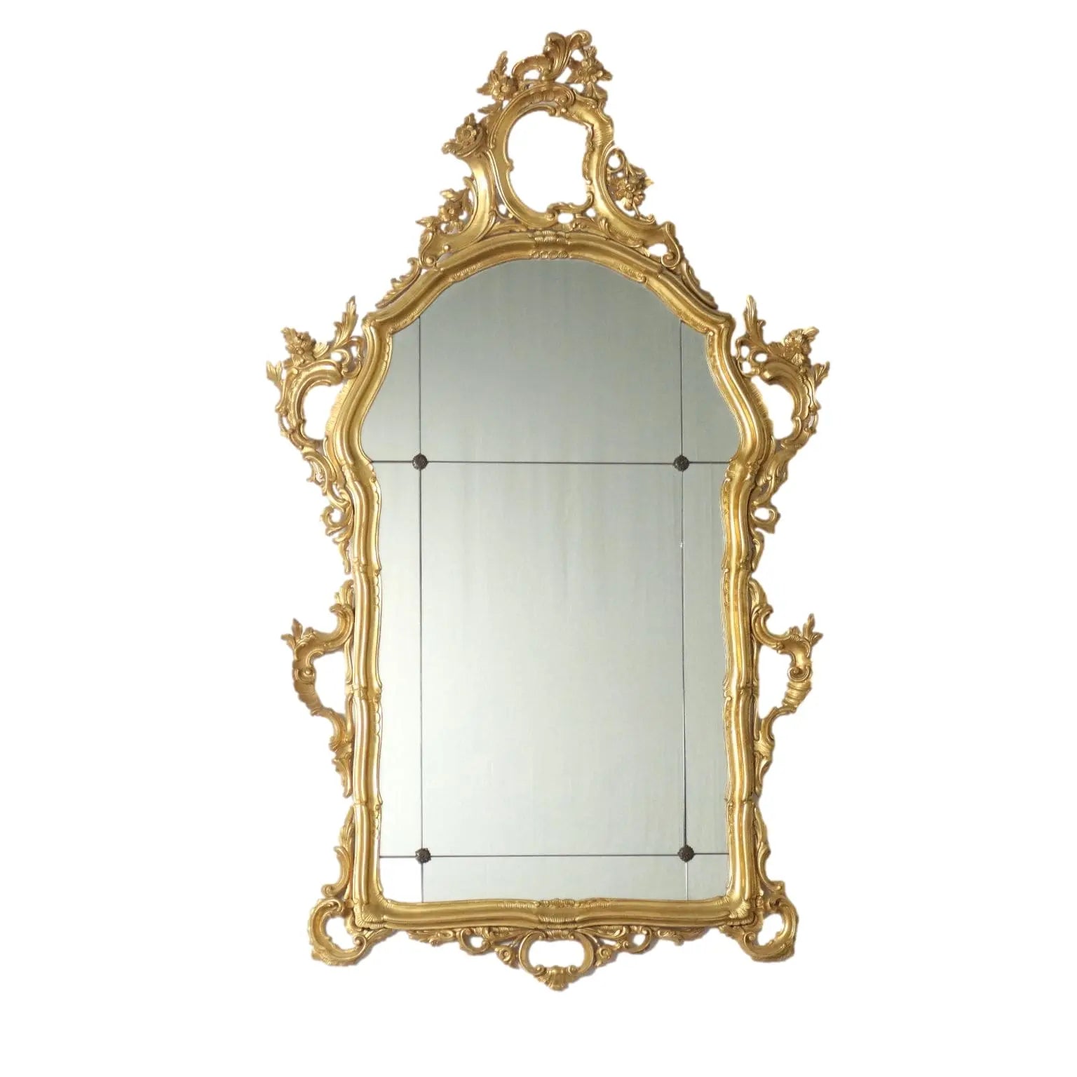 Antique Mirror Baroque Style Wood Italy XX Century - Antique Mirror in Venetian Baroque Style | Antiques | Mirrors & Frames