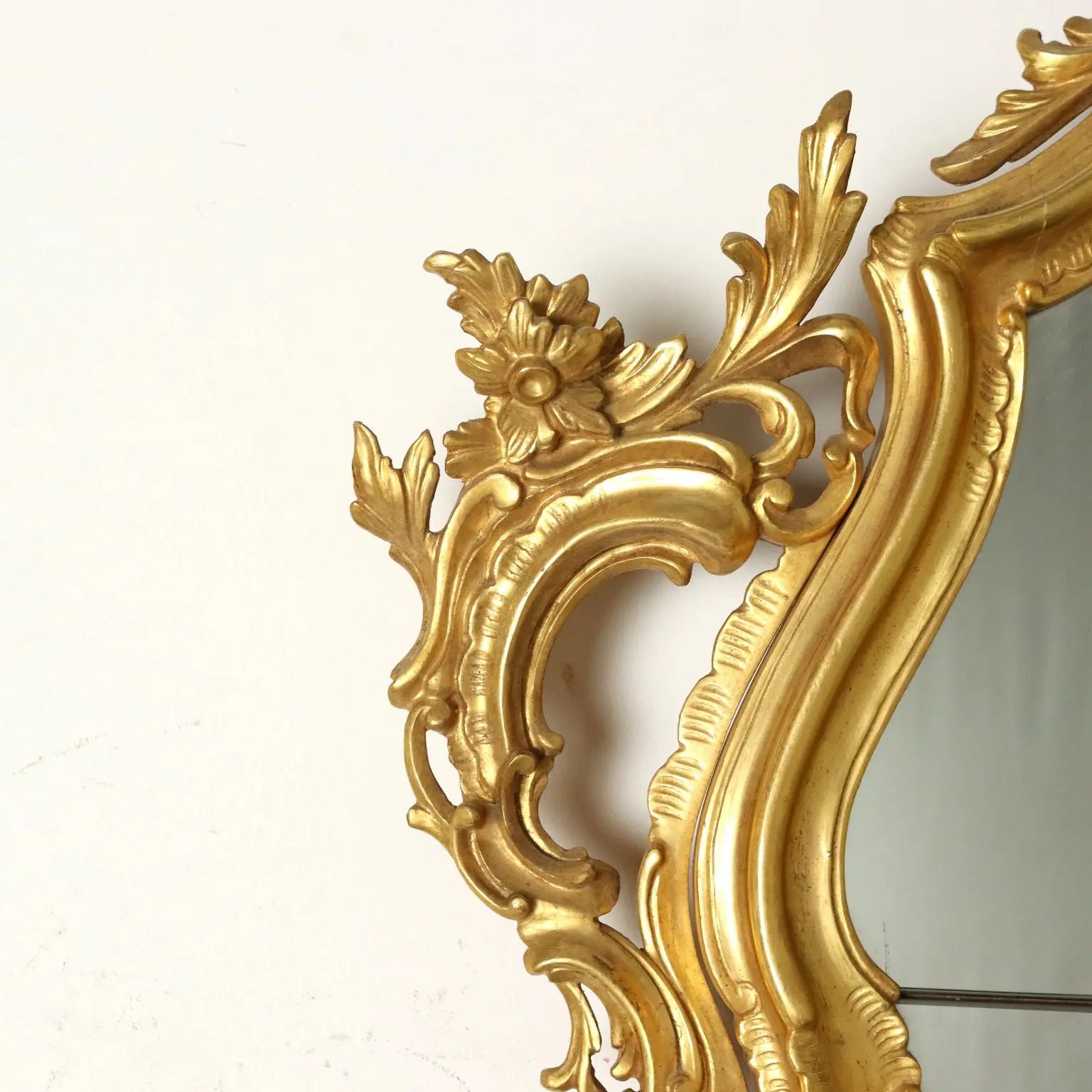 Antique Mirror Baroque Style Wood Italy XX Century - Antique Mirror in Venetian Baroque Style | Antiques | Mirrors & Frames