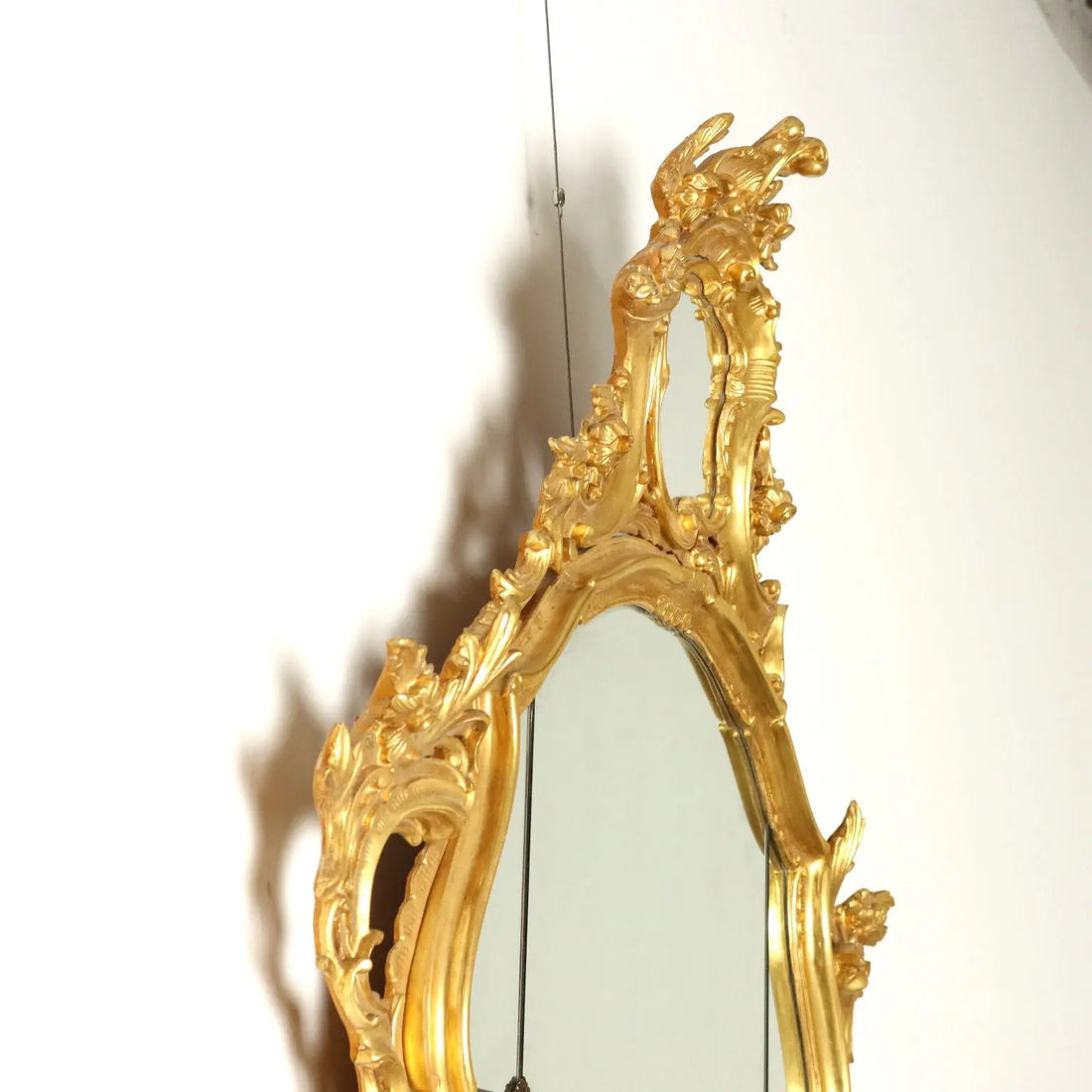 Antique Mirror Baroque Style Wood Italy XX Century - Antique Mirror in Venetian Baroque Style | Antiques | Mirrors & Frames