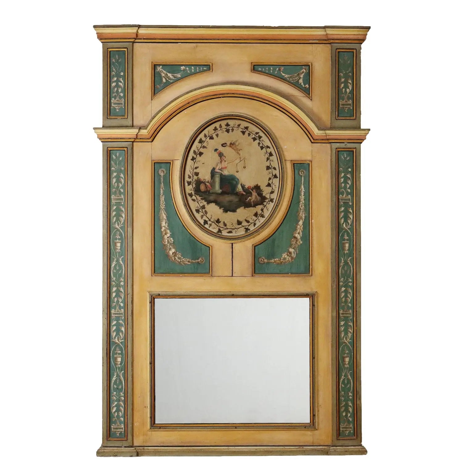 Antique Neoclassical Fireplace Poplar with Painting Italy '700 - Italy, Late XVIII - Early XIX Century | Antiques | Mirrors & Frames
