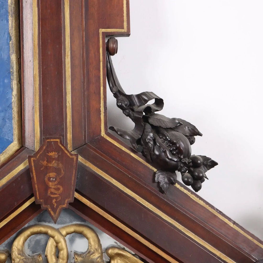 Eclectic Mirror Late 19th Century with Gilded Cherubs and Dragons