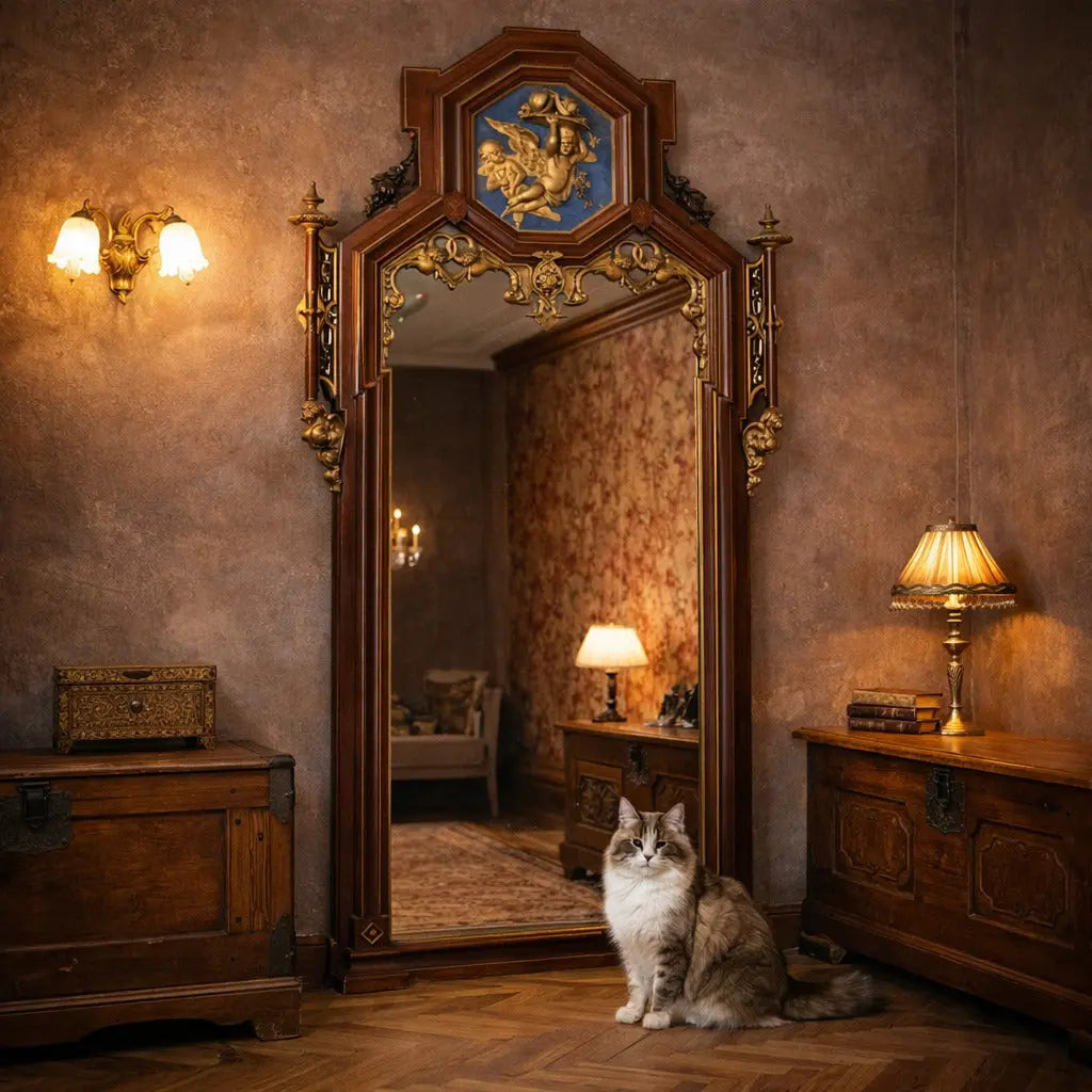 Antique Eclectic Mirror Mahogany Italy XIX Century - Italy | Antiques | Mirrors & Frames