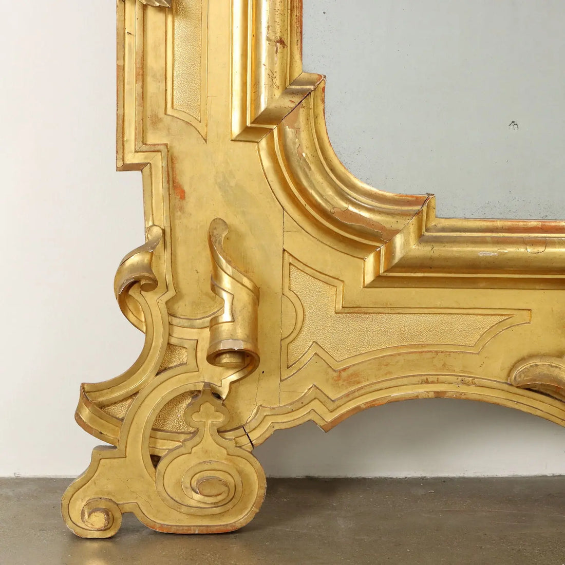 Large Gilt Umbertine Mirror 19th Century