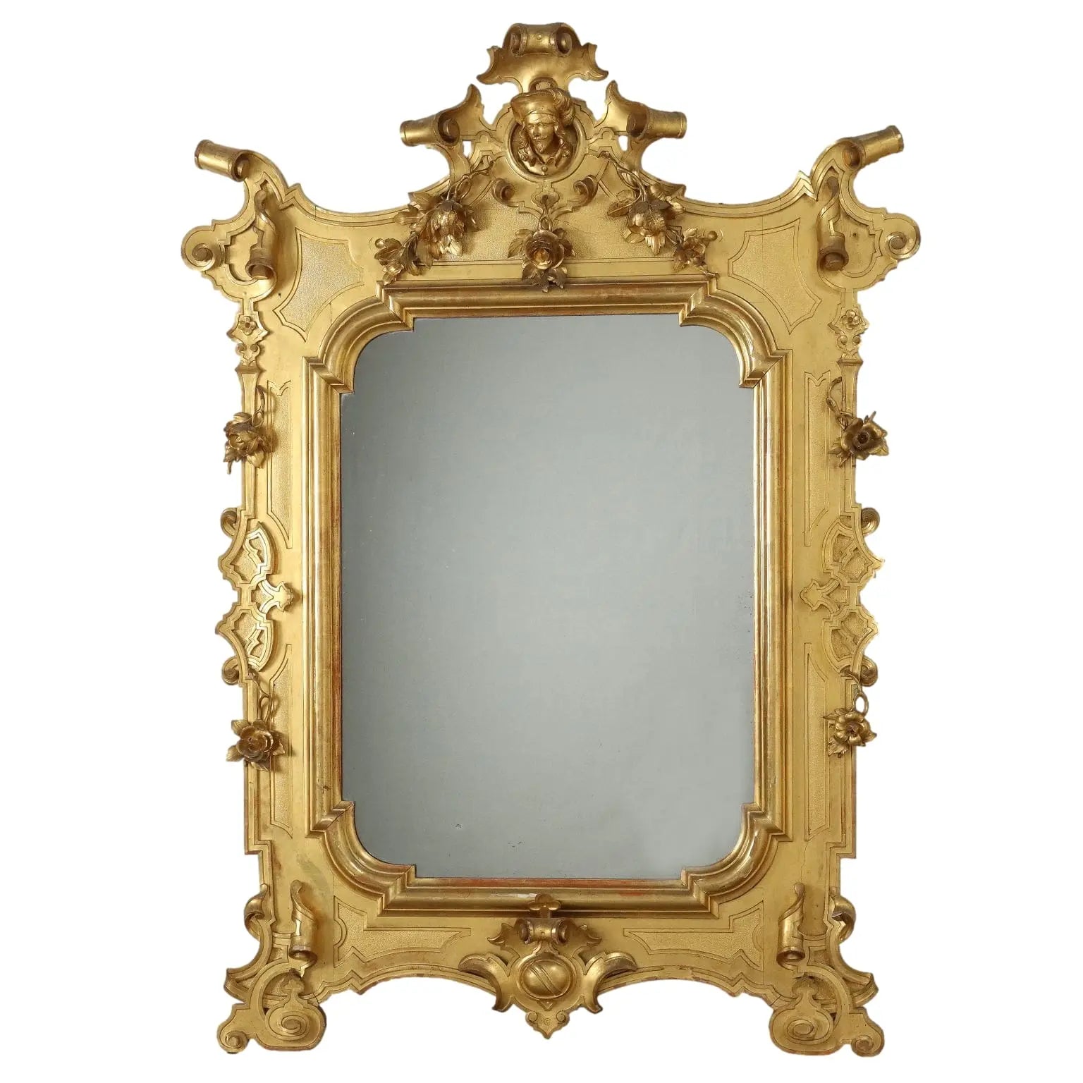 Large Gilt Umbertine Mirror 19th Century