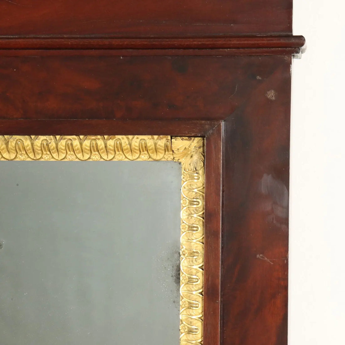 Antique Empire Chimney Mahogany Frame Bronze Italy XIX Century - Italy, Early XIX Century | Antiques | Mirrors & Frames