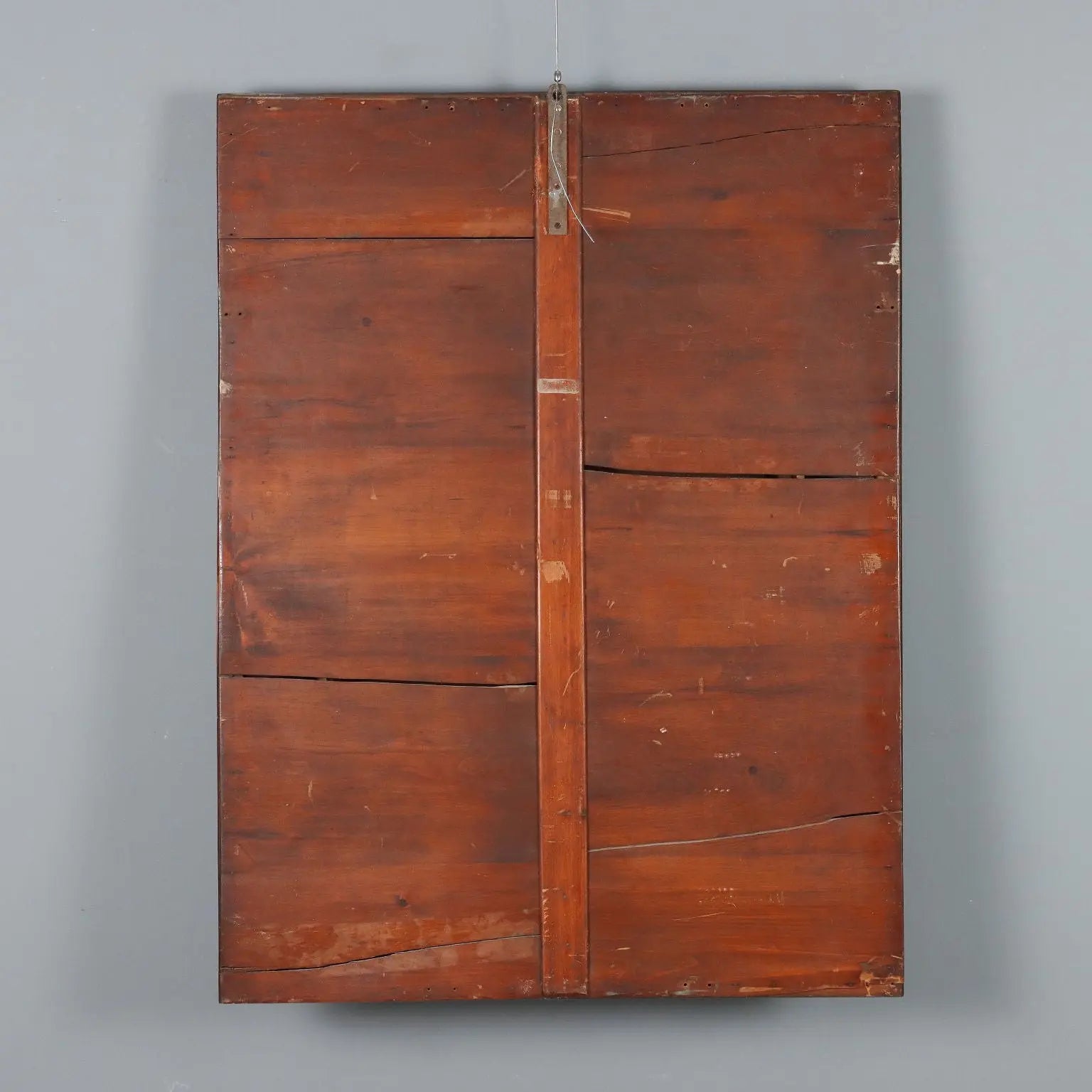 Antique Mahogany Mirror Maple Inlays England XIX Century