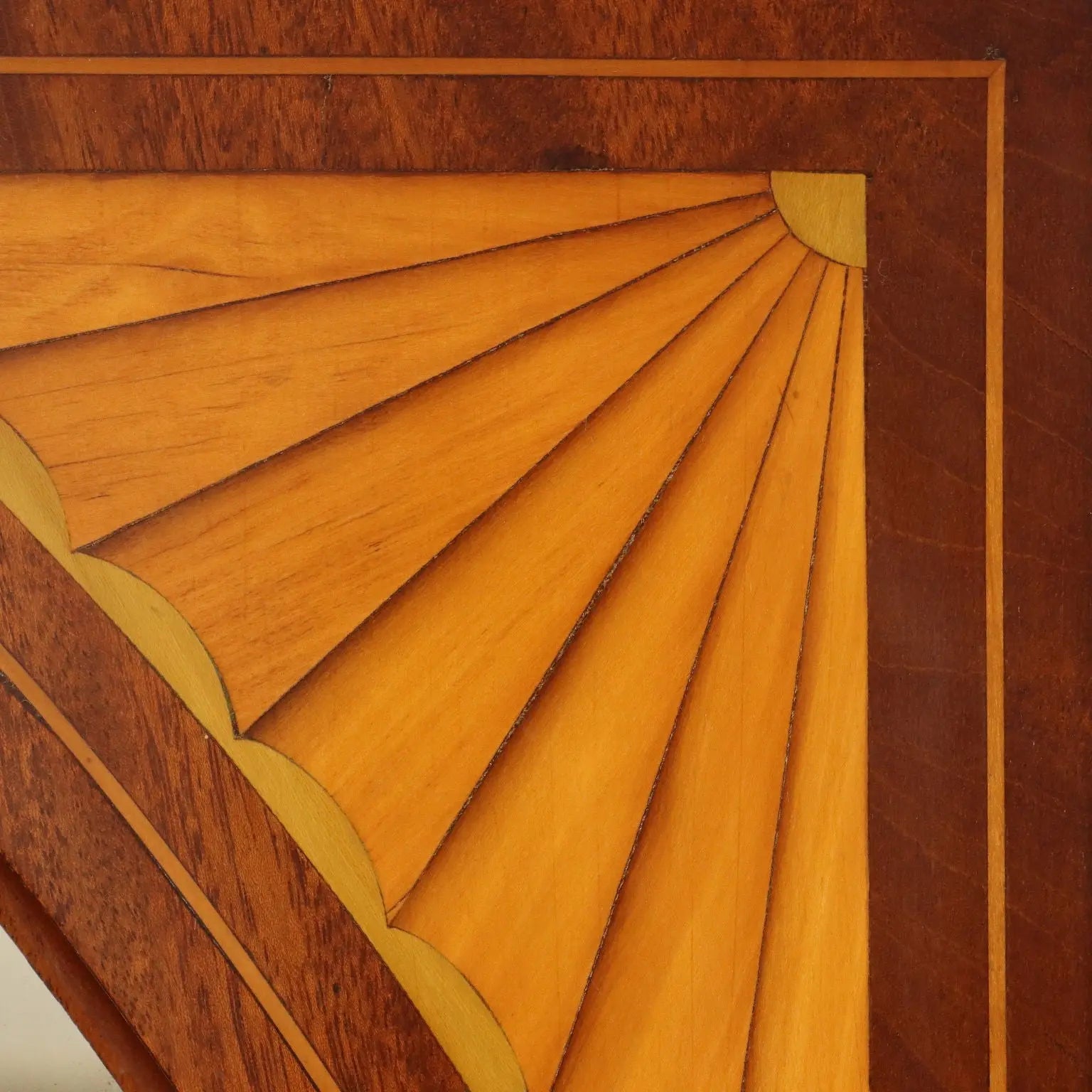 Antique Mahogany Mirror Maple Inlays England XIX Century