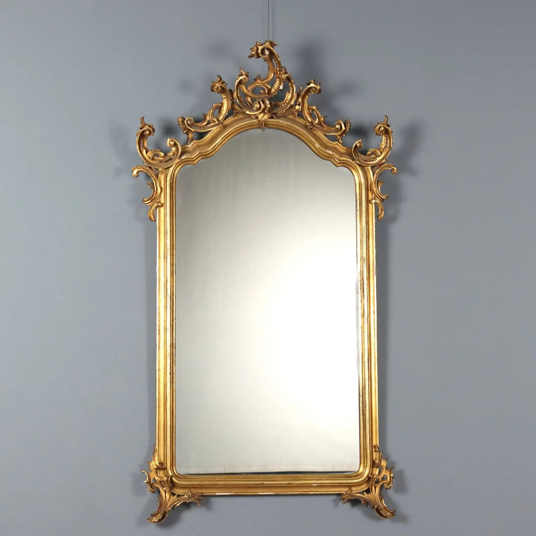 Antique Gilded Mirror Carved Wood Italy XX Century - Italy, Mid XX Century | Antiques | Mirrors & Frames