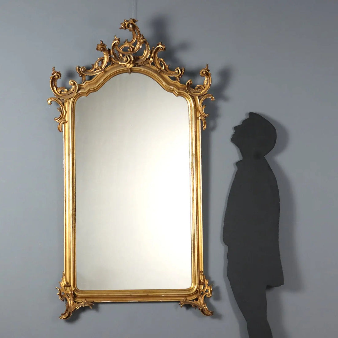 Antique Gilded Mirror Carved Wood Italy XX Century - Italy, Mid XX Century | Antiques | Mirrors & Frames