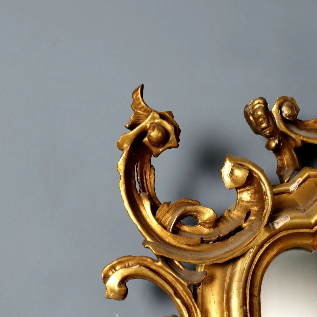 Antique Gilded Mirror Carved Wood Italy XX Century - Italy, Mid XX Century | Antiques | Mirrors & Frames