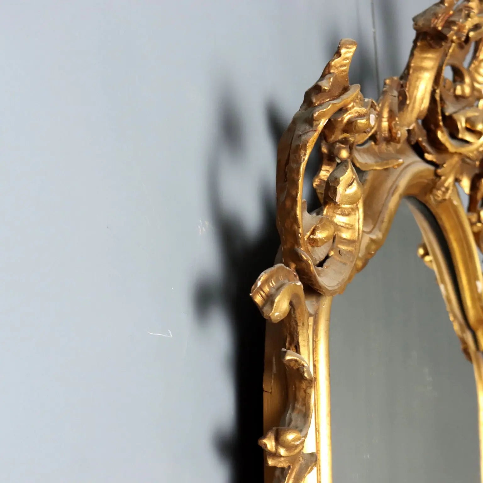 Antique Gilded Mirror Carved Wood Italy XX Century - Italy, Mid XX Century | Antiques | Mirrors & Frames