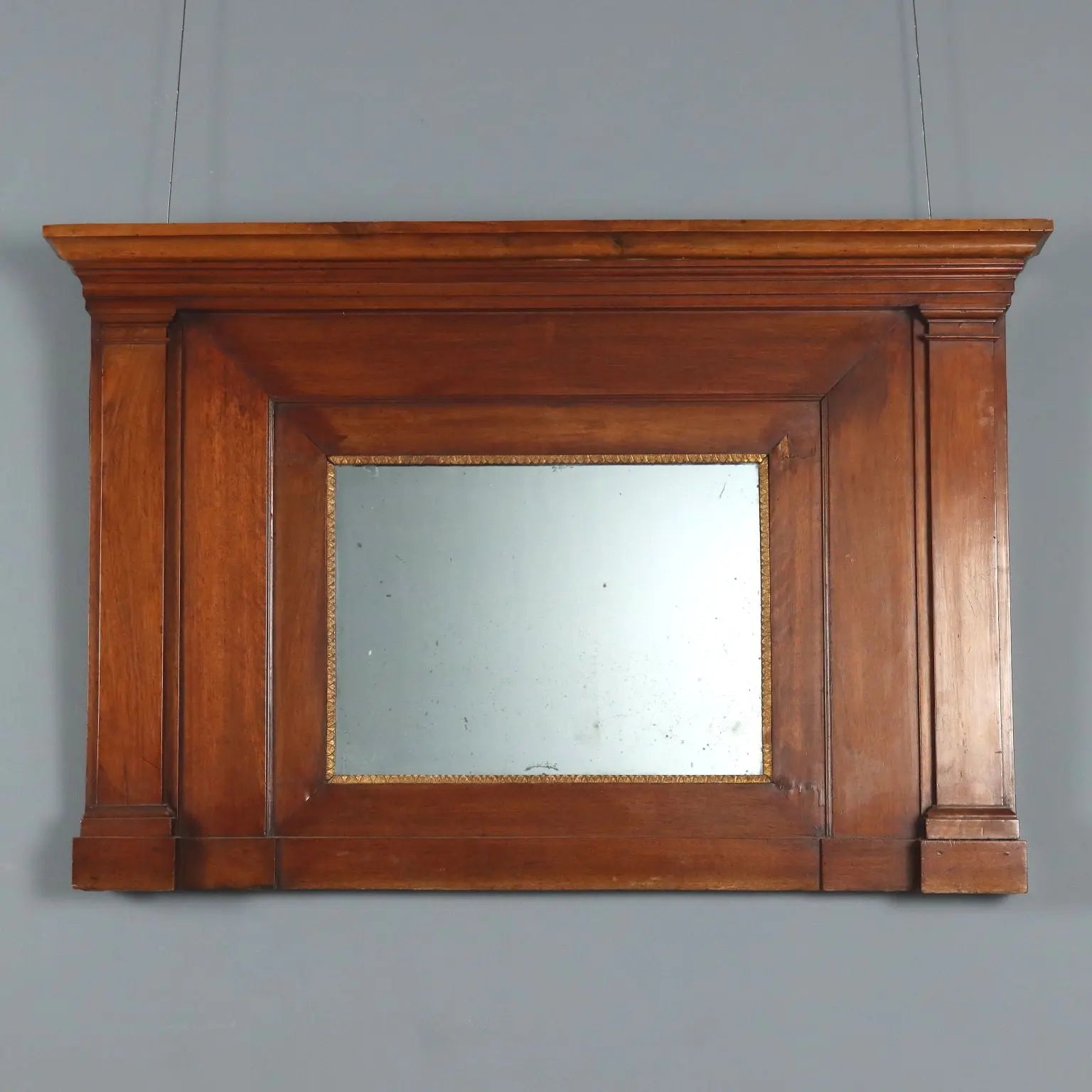 Antique Empire Fireplace Walnut Glass Decorations XIX Century - Italy, Mid XIX Century | Antiques | Mirrors & Frames