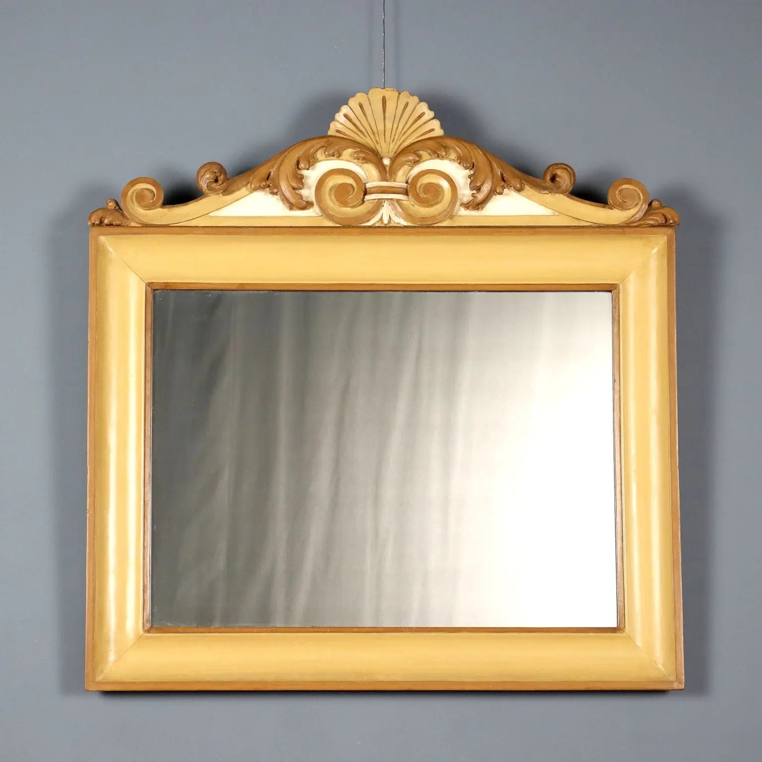 Antique Mirror Lacquered Carved Wood Italy XIX Century - Italy, XIX Century | Antiques | Mirrors & Frames