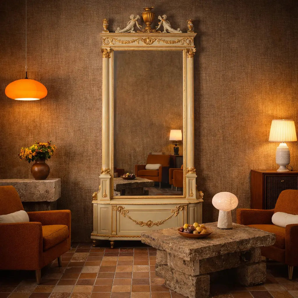 Antique Mirror Neoclassical Style Lacquered Wood XIX Century - Italy, Late XIX Century | Antiques | Mirrors & Frames