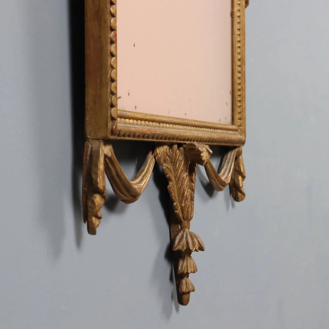 Antique Mirror Neoclassical Style Carved Wood XIX Century
