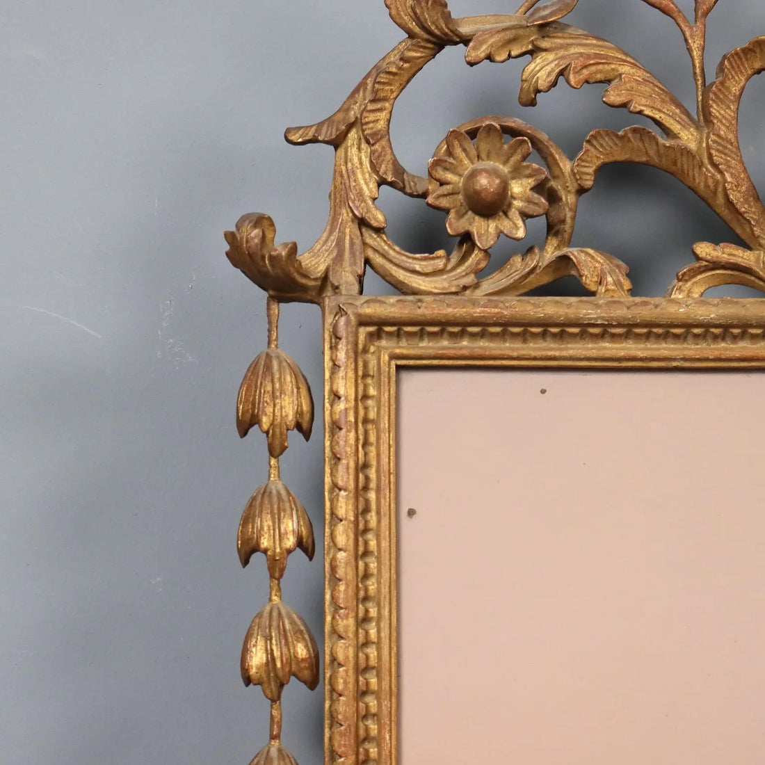 Antique Mirror Neoclassical Style Carved Wood XIX Century