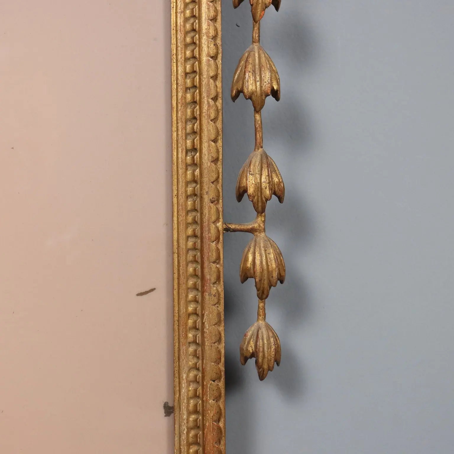 Antique Mirror Neoclassical Style Carved Wood XIX Century