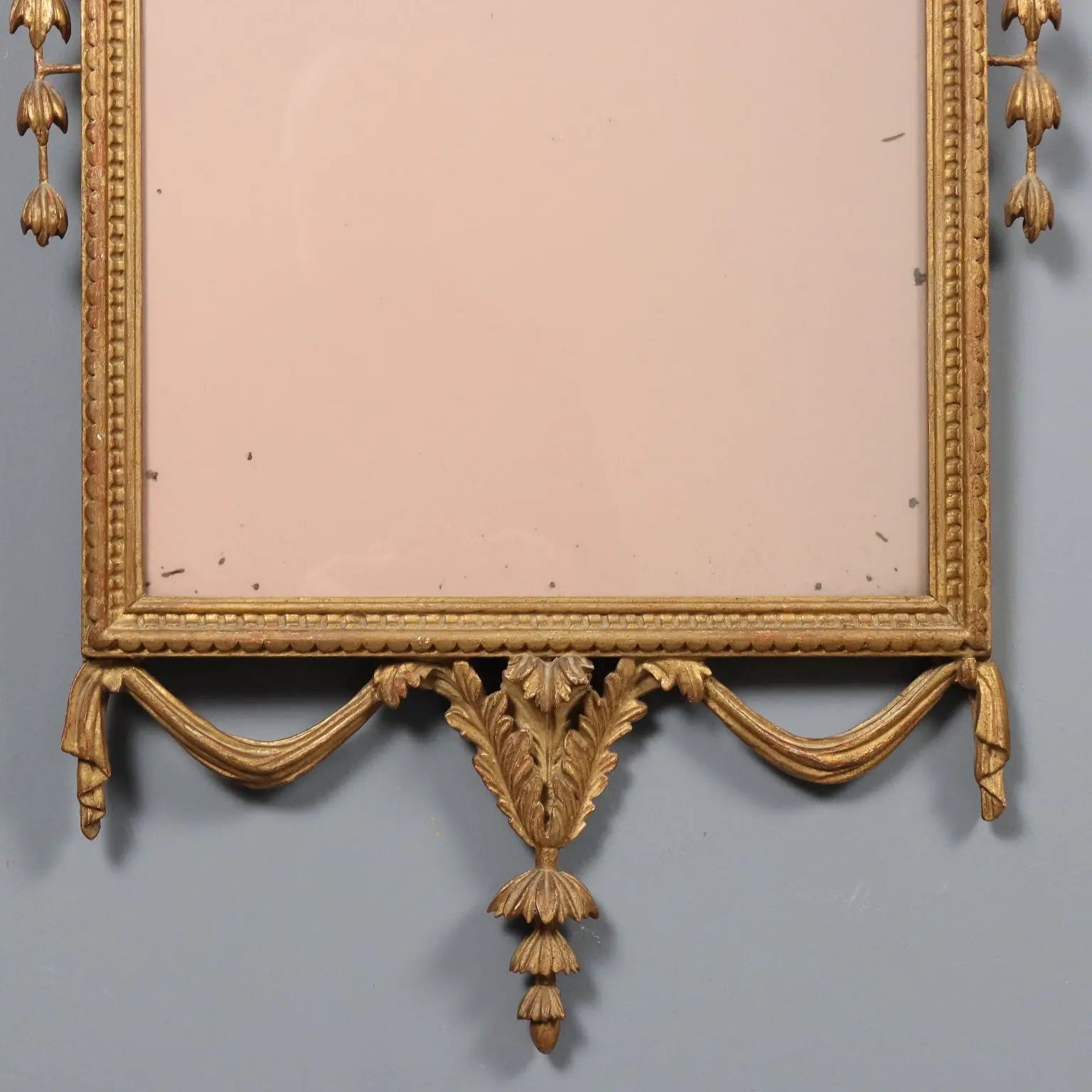 Antique Mirror Neoclassical Style Carved Wood XIX Century