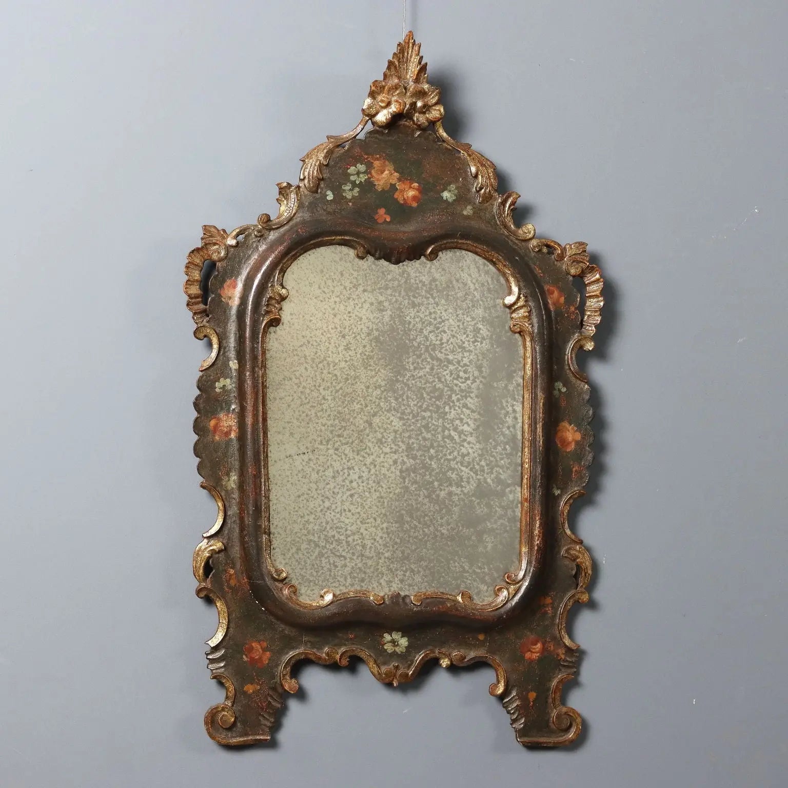 Venetian Lacquered Wood Mirror Late 19th Century