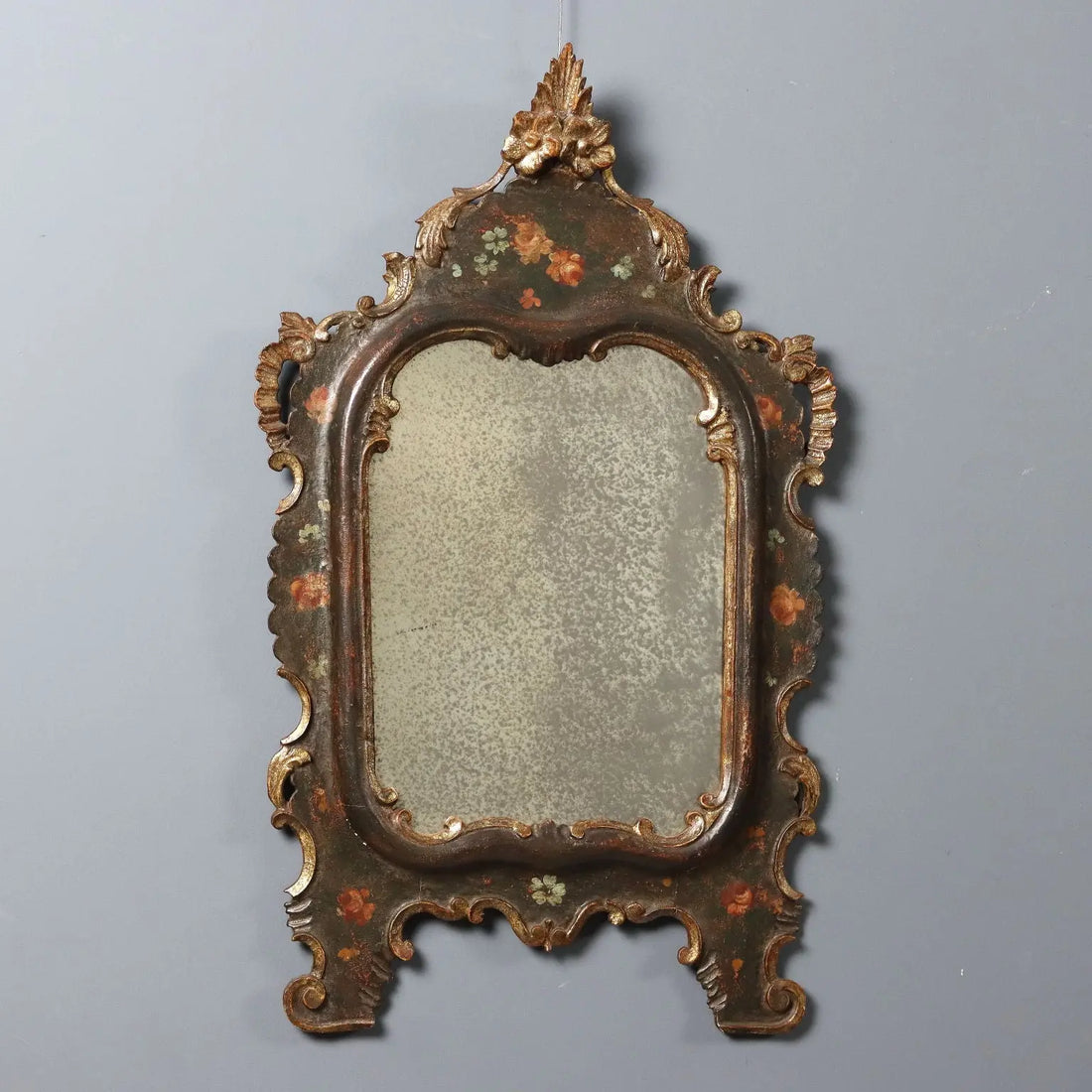 Venetian Lacquered Wood Mirror Late 19th Century
