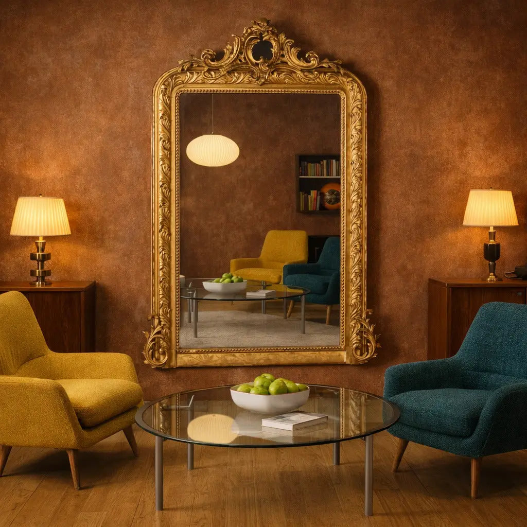 Antique Eclectic Style Mirror Gilded Fir Carved Italy XIX Century - Italy, Early XIX Century | Antiques | Mirrors & Frames
