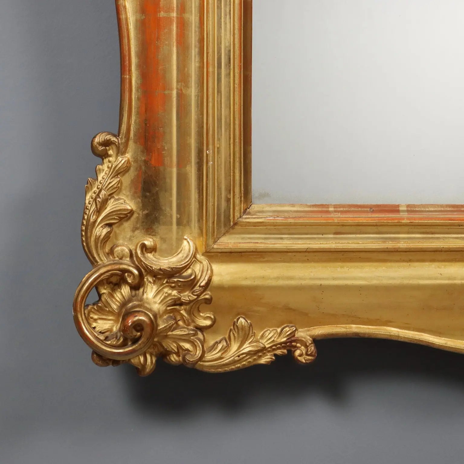 Italian Gilded Wood Mirror - Late 19th Century