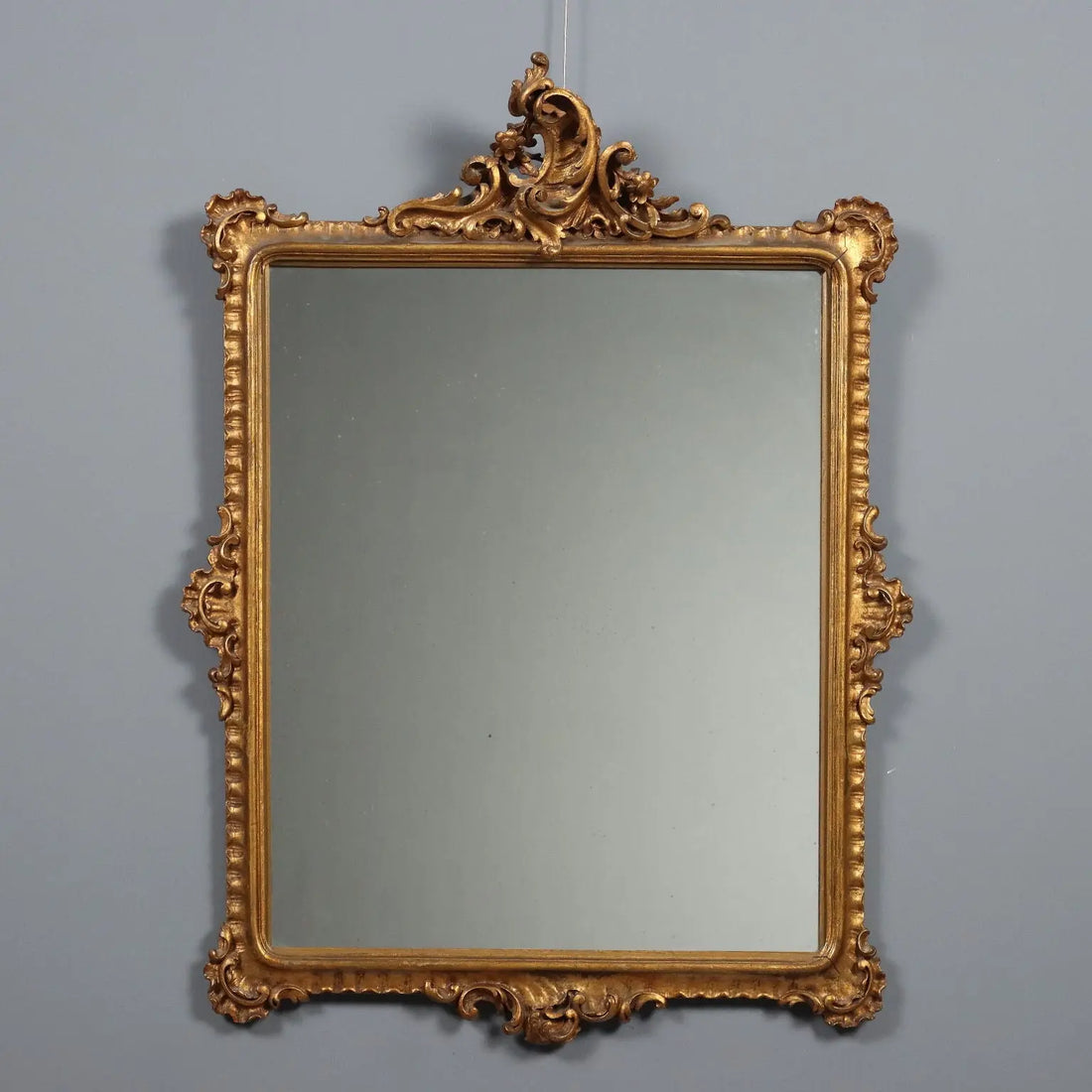 Rococo Mirror with Carved Gilded Frame