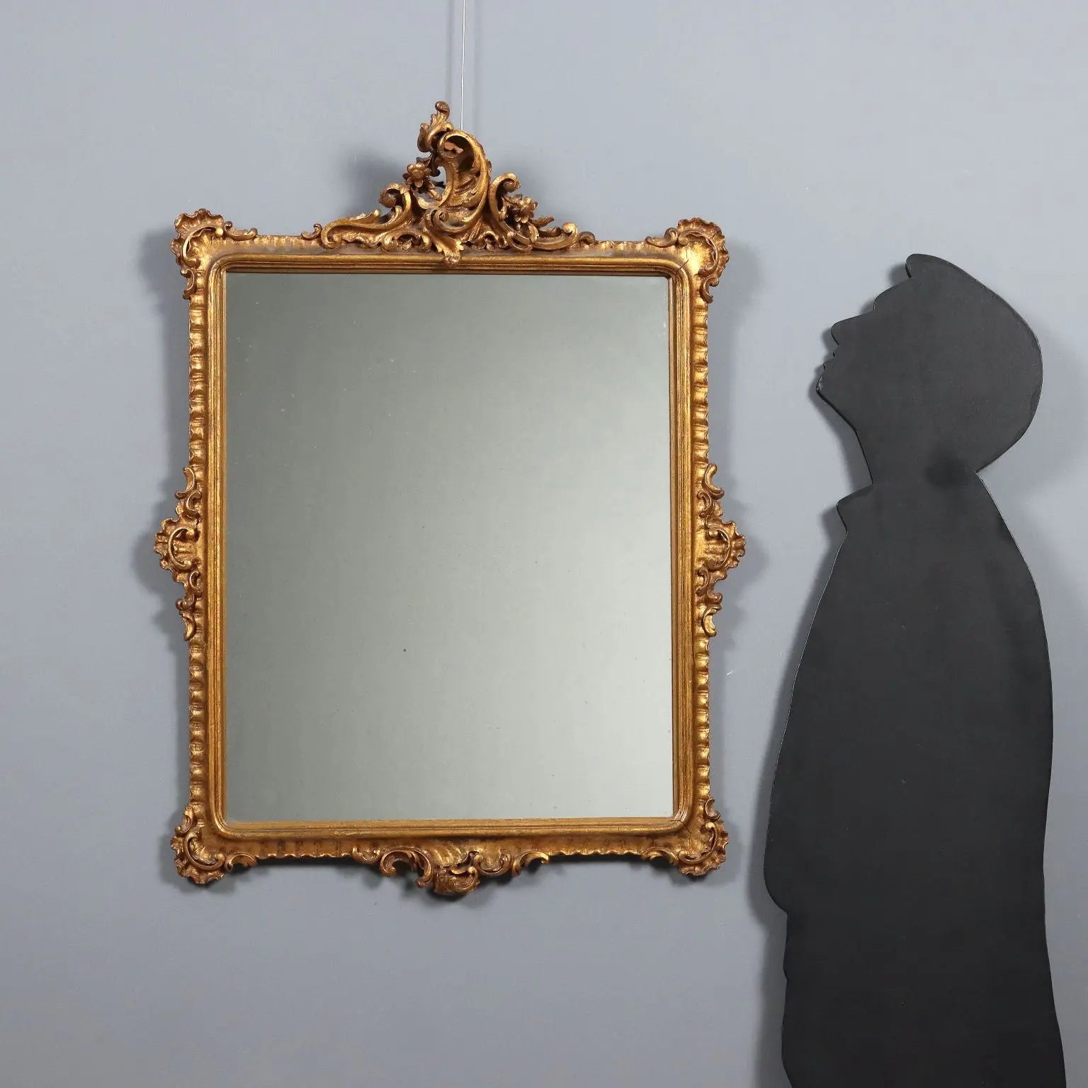 Rococo Mirror with Carved Gilded Frame