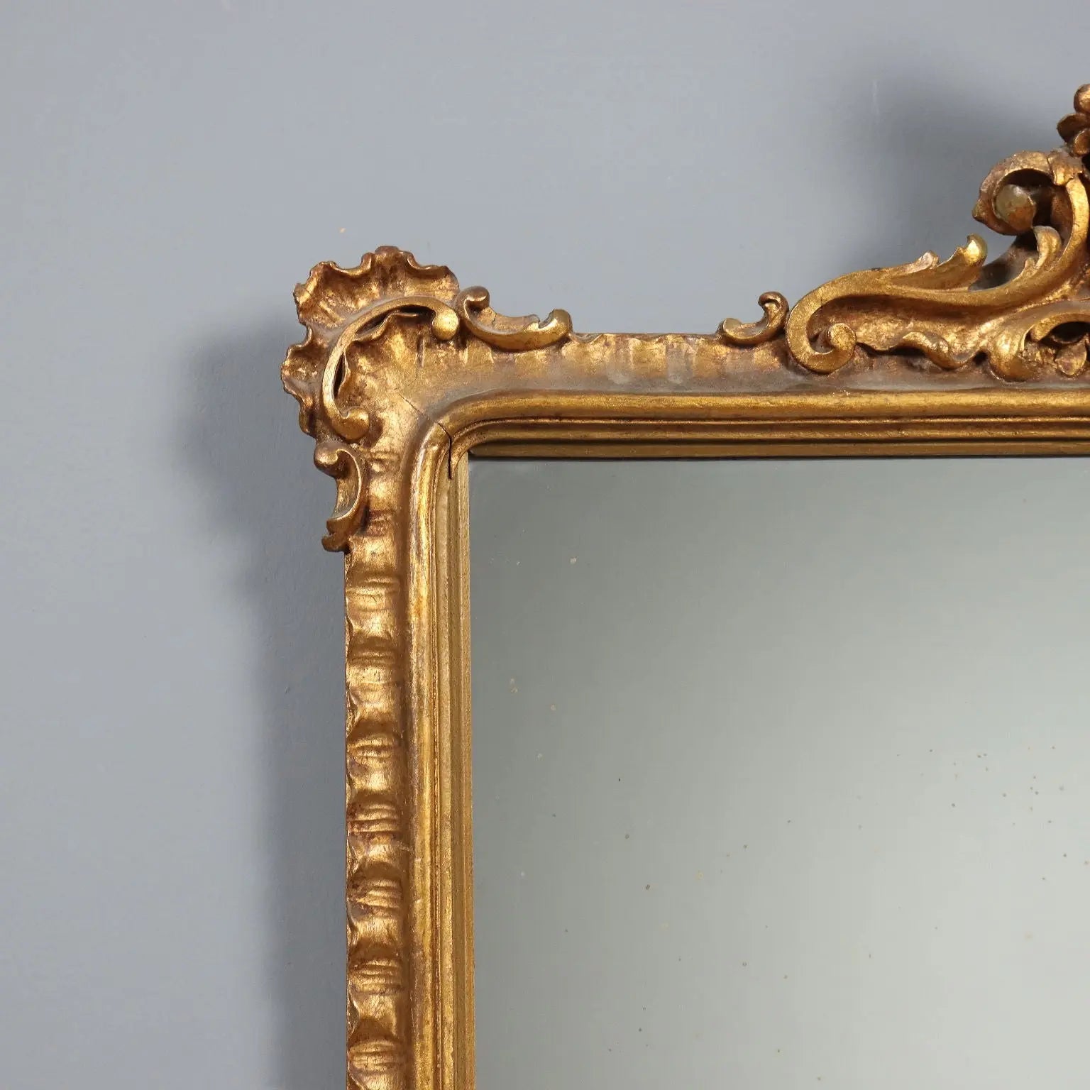 Rococo Mirror with Carved Gilded Frame
