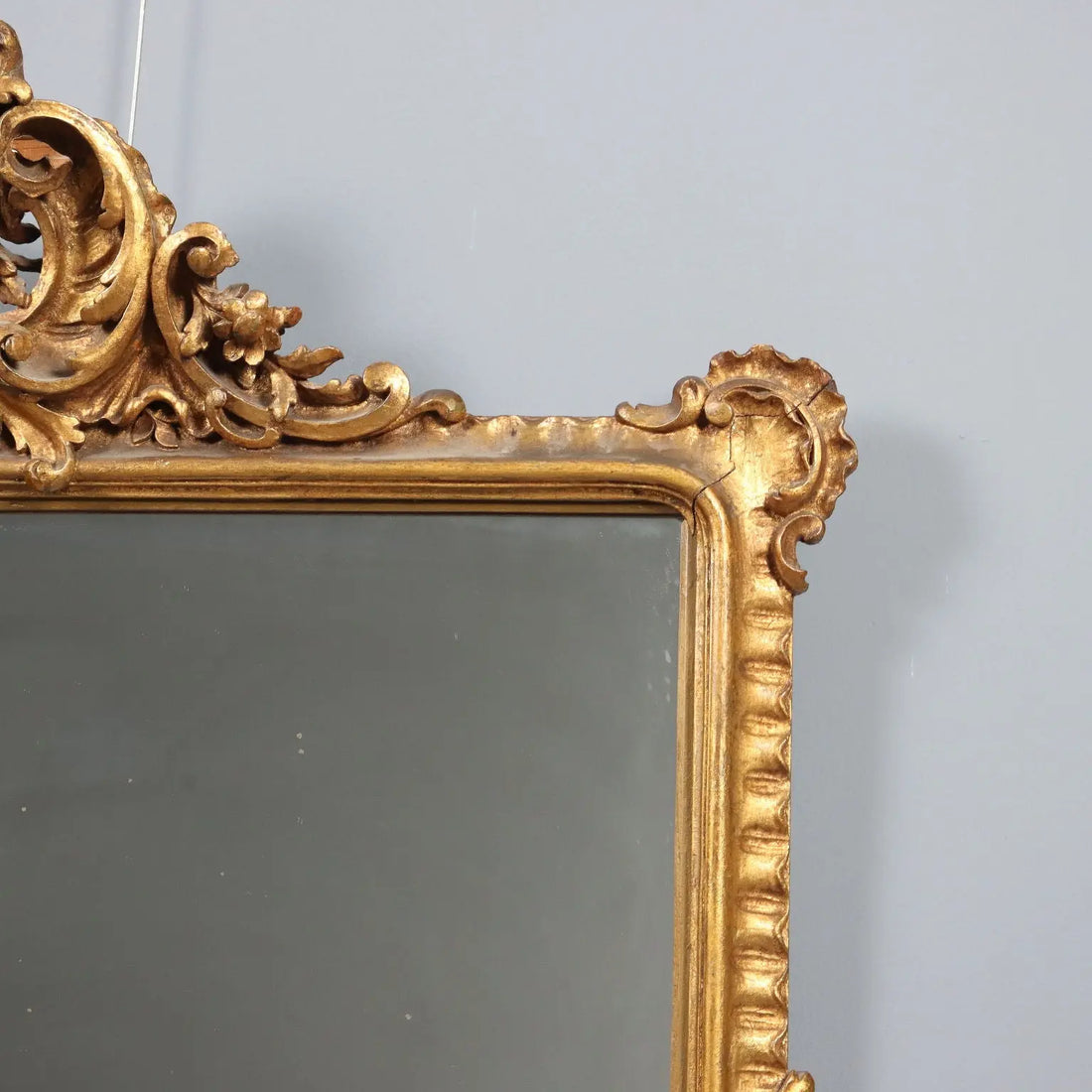 Rococo Mirror with Carved Gilded Frame